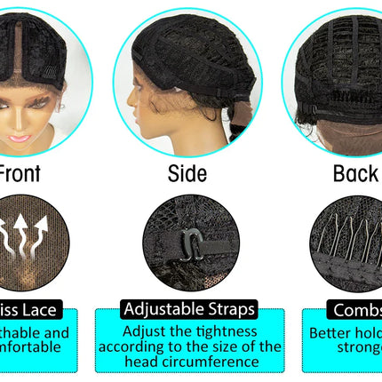 KIMA Dutch Braids Wig | 13x4 Lace Front | Kinky Curly Edges | Baby Hair