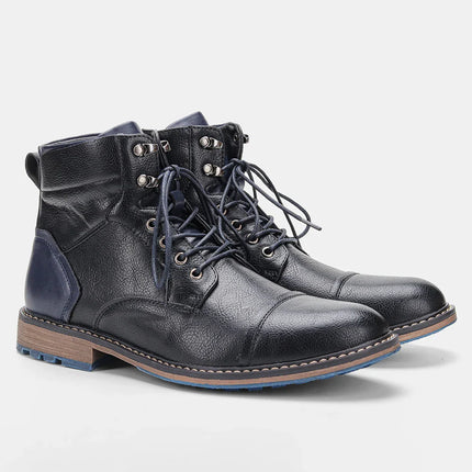Brogue Chelsea Men's Boots | American Style Comfortable Fashion Leather Boots (Low Heel)