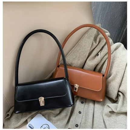 Luxury Brand Crossbody Bags for Women | Fashion Design Underarm & Woman Shoulder Bag (Female Handbag & Purses, Solid Color)