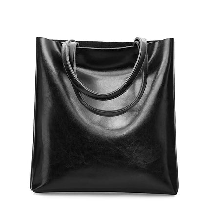 Real Genuine Leather Women's Shoulder Bags | Large Capacity Female Fashion Office Retro Handbag (Cow Leather, Big Bags for Women)