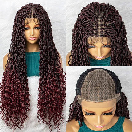 Goddess Box Braids Wig | Curly Ends | Full Lace | Crochet Hair | Black Women