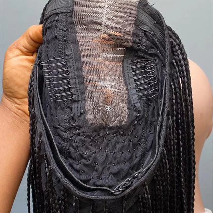 Ready-to-Ship 28" Center Part Box Braids Wig | 13x4 Lace Front | Middle Part | Kanekalon