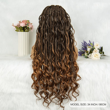 Knotless Box Braids & Dreadlocks Wig | Lace Front with Baby Hair