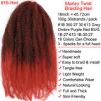 1B-Red color / 18 Inch (45.72 cm) / 1 Pack (30 Strands)