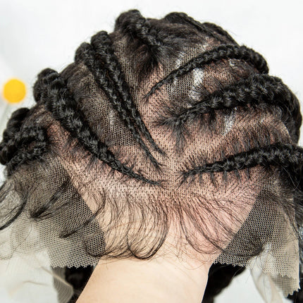 Cornrow & Bantu Knots Braided Wig | Stitch Braids | Full Lace | Synthetic Hair | Kima Wigs