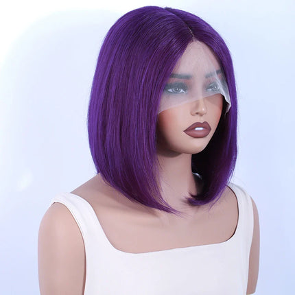 Rebecca #33 Reddish Brown Bob Wig | 13x6x1 T-Part Peruvian Remy Human Hair