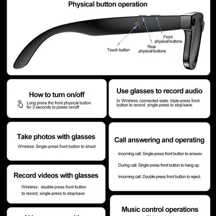 LIGE Smart Glasses Photography Video AI Intelligent Interactive Translation IOS Andirod Glasses