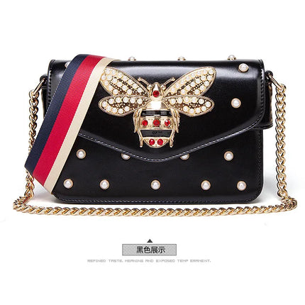 New Fashion Women's Bag Trend | Brand Pearl Bee Shoulder Bag & High Quality Temperament Ladies Crossbody Bag (Designer Luxury Handbag)