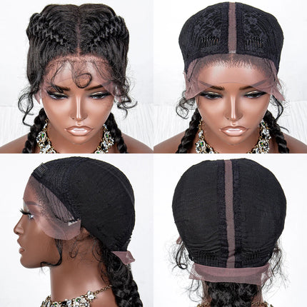 36" Twist Braided Wig | Lace Front | Natural Color | Clearance Sale