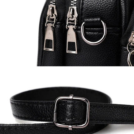 PU Leather Casual Crossbody Bag for Women | Shell Purse & Handbag (Lady Luxury Design Small Shoulder Messenger Bag)