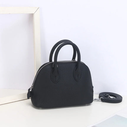 Shell Bag Women's Messenger Bag | Cow Leather Simple Shoulder Bag & Fashion Ladies Classic Handbag (Small Mobile Phone Crossbody Bag)