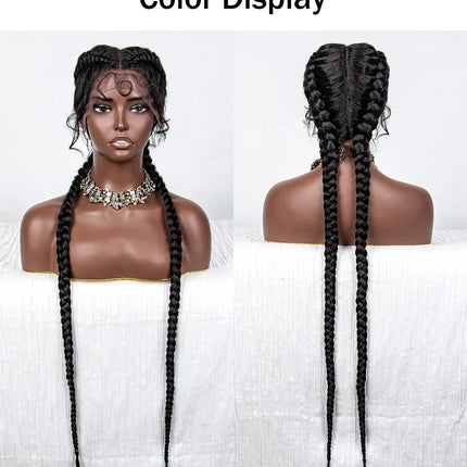 36" Twist Braided Wig | Lace Front | Natural Color | Clearance Sale