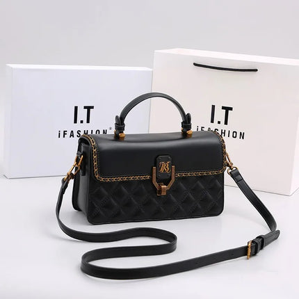 Ladies' Diamond Grid Handbag | New Autumn & Winter High-End Small Square Bag & Designer Crossbody Shoulder Bag