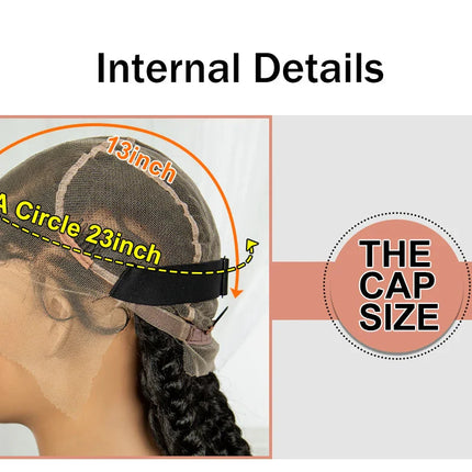 34" Twisted Cornrow Full Lace Braided Wig | Baby Hair | Synthetic Lace Front Braids | Black Women