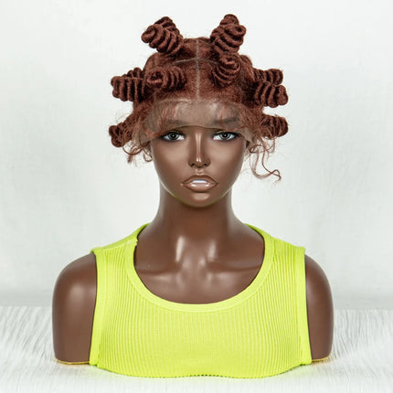 613 Blonde Handmade Bantu Knotless Braids Wig | Full Lace Frontal