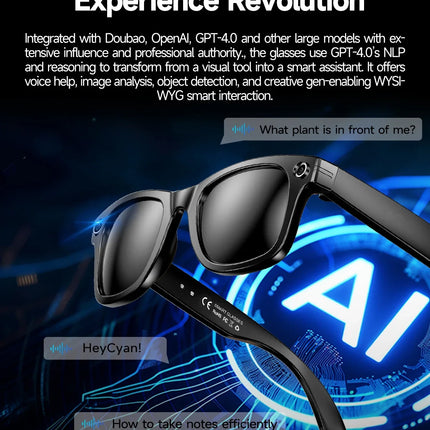 GUHUAVMI New 800W Camera AI Smart Glasses Color-Changing Translation Glasses Photo Video Recording Waterproof