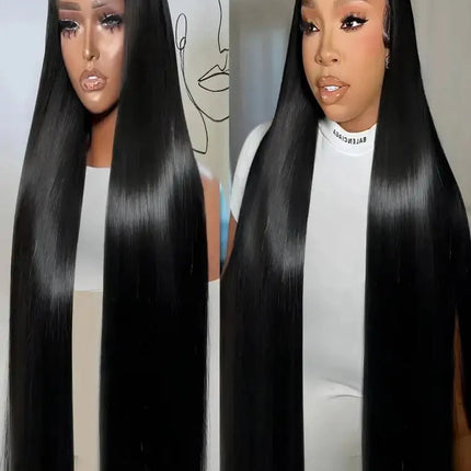 46-50 Inch | 13x6/13x4 Lace Width | Bone Straight | Brazilian | Remy Hair | HD Transparent Lace Frontal Wig - 200% Density