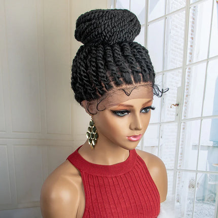 New Arrival Bun Braided Wig | Lace Front Updo with Baby Hair
