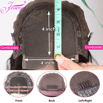 13x4 Glueless Kinky Straight Bob Wig | Ready-to-Wear | Brazilian Remy Human Hair