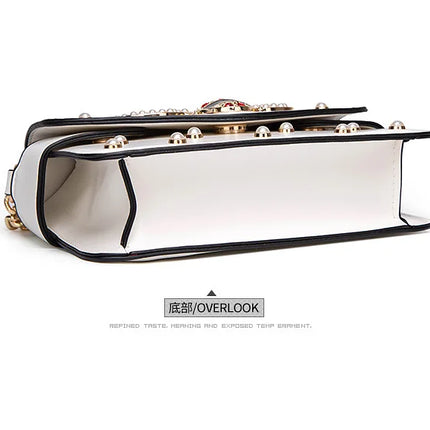 New Fashion Women's Bag Trend | Brand Pearl Bee Shoulder Bag & High Quality Temperament Ladies Crossbody Bag (Designer Luxury Handbag)
