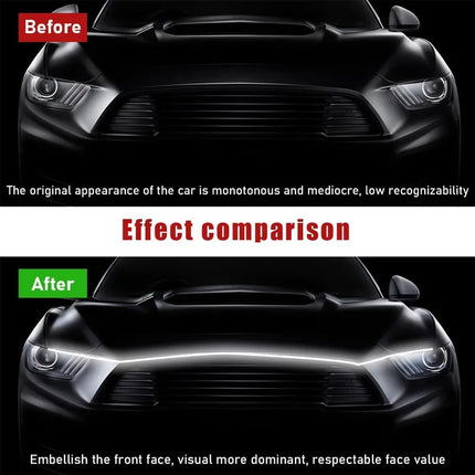 120CM LED Car Hood Atmosphere Light Strip Universal
