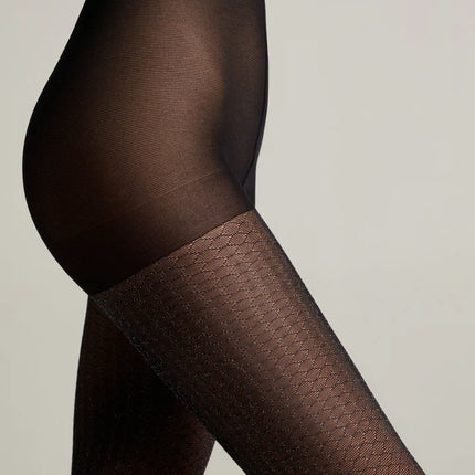 Conte Silver 40 Den - Fantasy Women's Tights with a shimmery openwork honeycomb pattern (20С-94СП)