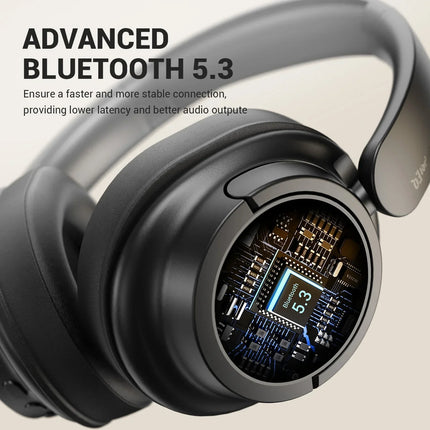 Oneodio Super EQ V16 Wireless Headphones Bluetooth 5.3 Over Ear Headset With Mic Bass/Pop Mode Hi-Res Foldable Headphones 90H