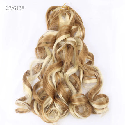 French Curly Crochet Braiding Hair - Ombre Spiral Curls - Pre-Stretched Synthetic Hair Extensions