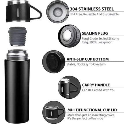 304 Stainless 500ml Steel Vacuum Insulated Travel Flask