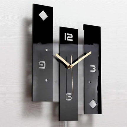 Nordic Clock With Pendulum Large Size Wall Clock