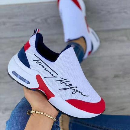 Casual Breathable Wedges Ladies Walking Sneakers Flat Women Shoes