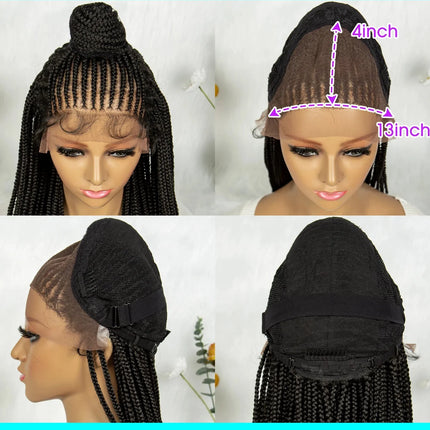 Updo Braided Wig with Curly Ends & Baby Hair | Lace Front