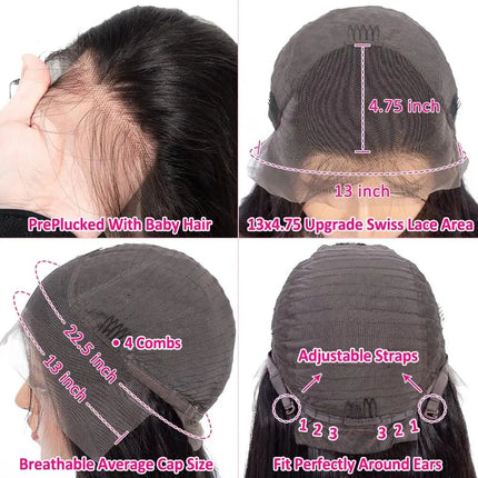 180% Density 13x4 Bone Straight Bob Wig | Brazilian Remy Hair | Transparent Lace Frontal Wig