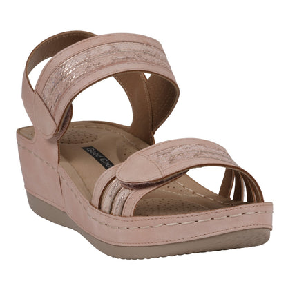 Samar Blush Wedge Sandals