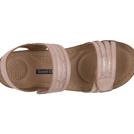 Samar Blush Wedge Sandals