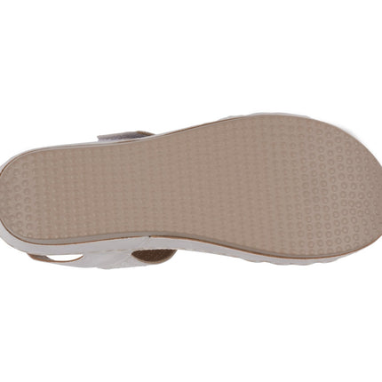 Samar White Wedge Sandals