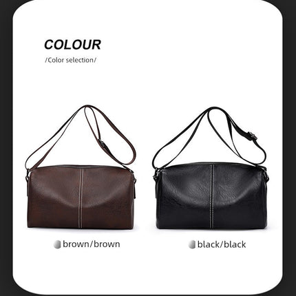 Japan Men's Portable Travel Commuter Small Shoulder Bag | New Niche Style Messenger Bag (PU Leather Crossbody Satchel)