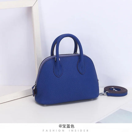 Shell Bag Women's Messenger Bag | Cow Leather Simple Shoulder Bag & Fashion Ladies Classic Handbag (Small Mobile Phone Crossbody Bag)