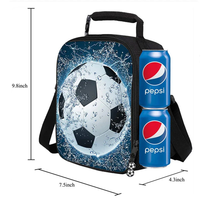 Insulated Football Lunch Bag Waterproof Reusable
