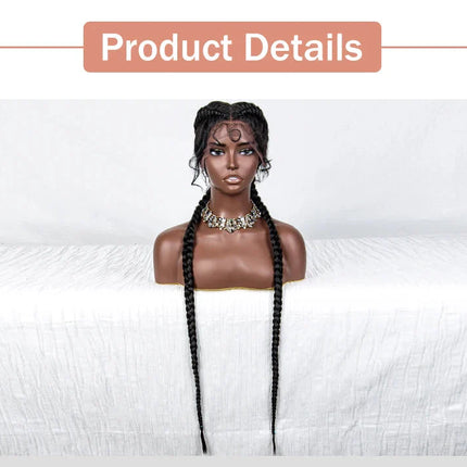36" Twist Braided Wig | Lace Front | Natural Color | Clearance Sale