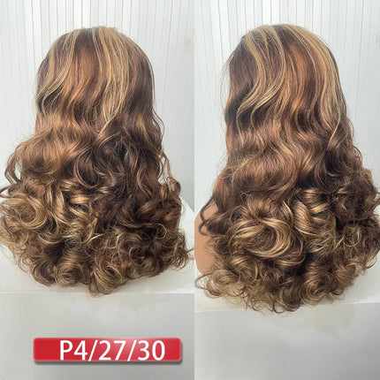 100% Human Hair | Highlight | Ombre | Double Drawn | Brazilian | Remy | Bouncy Body Wave | Full Fumi | Bouncy Weave | Wavy Hair Lace Wigs