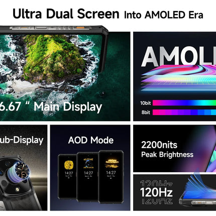 Ulefone Armor 28 Ultra 5G AI Thermal Imaging Rugged Phone Dimensity 9300+ 1TB ROM 32GB RAM Android Smartphone