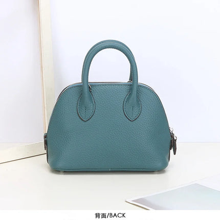 Shell Bag Women's Messenger Bag | Cow Leather Simple Shoulder Bag & Fashion Ladies Classic Handbag (Small Mobile Phone Crossbody Bag)