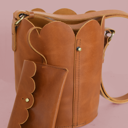 Scalloped Bucket Bag