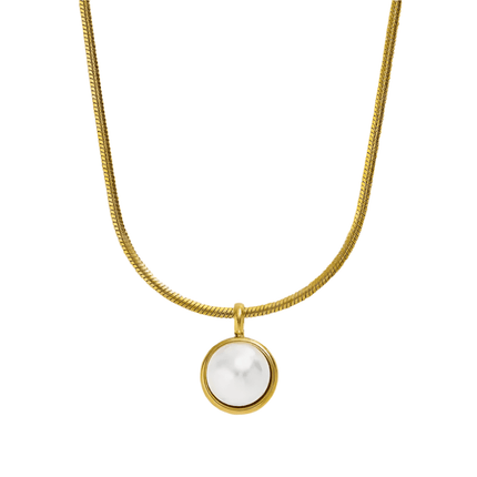 The Round Pendant Stainless Steel Necklace