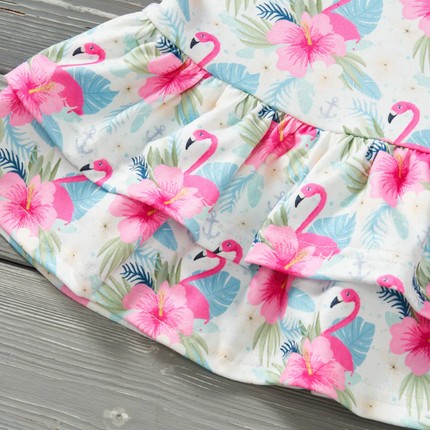 Pink Plumes & Blooms Capri Set
