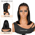 Half Up Half Down / 180% / 10 Inches| Lace Front Wigs | CHINA
