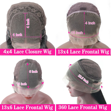 Chocolate Brown Body Wave Lace Front Wig Human Hair Pre-Plucked Brazilian Virgin Hair Bleached Knots HD Lace Frontal Wig
