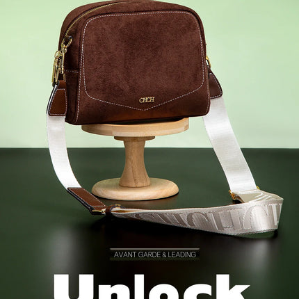 Women's Crossbody Bag Autumn/Winter Collection | Anti-Velvet Wine Red Shoulder Bag (Square Tote Christmas Gift)