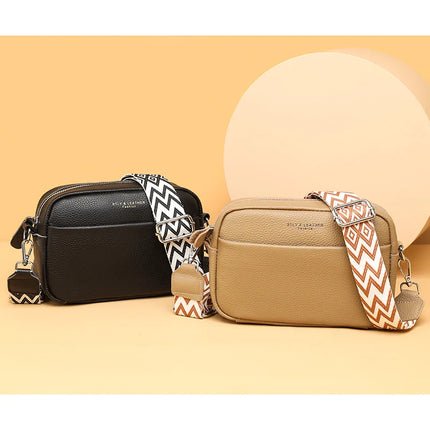 High Quality Genuine Leather Women's Crossbody & Shoulder Bag | Luxury Solid Color Cow Leather Handbag (Female Messenger Tote Sac)